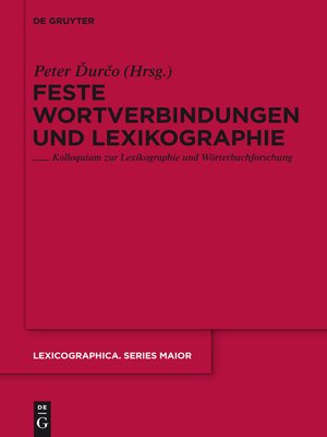 cover image of Feste Wortverbindungen und Lexikographie